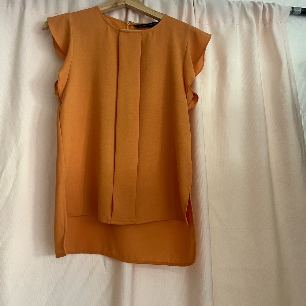 Orange Sleeveless Top